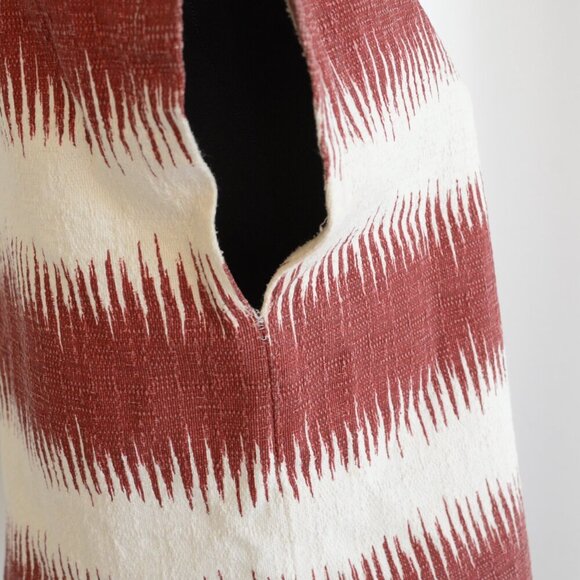 Meg Shop Woven Ikat Striped Top Sz L - Picture 7 of 7